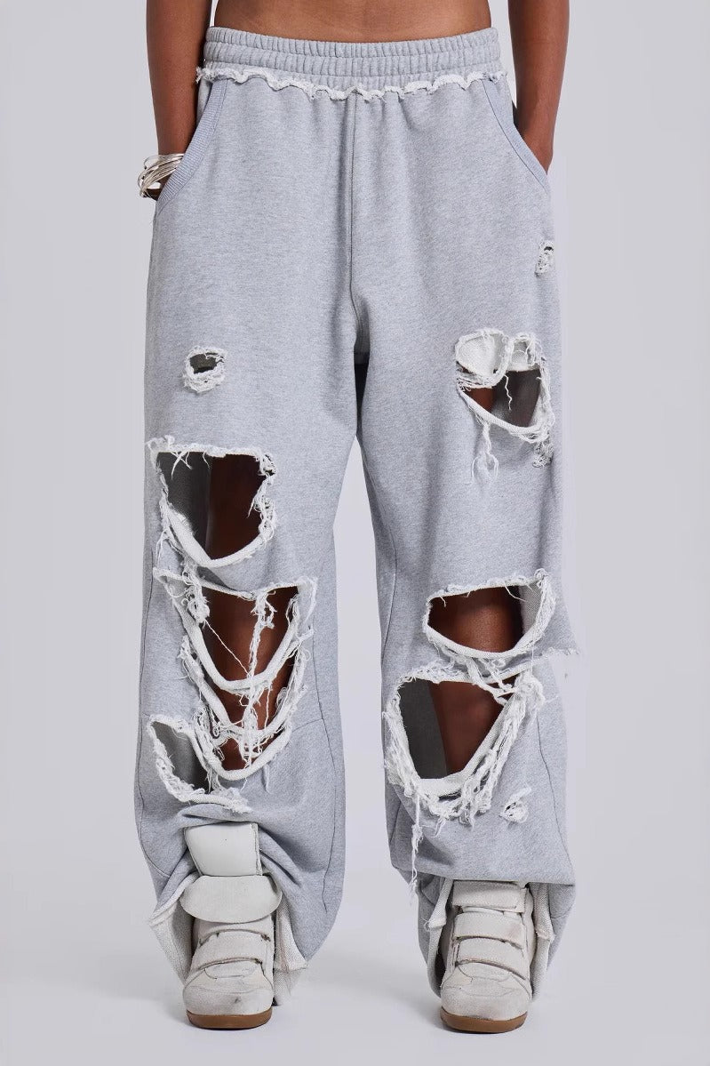 Street Style Loose Ripped Pants image 2