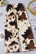 Playful Cow Print Fleece Relaxed Pants image 6