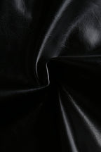 Embroidered Letter PU Leather Coat image 8