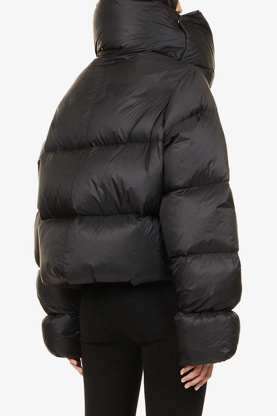High Neck Scarf Collar Quilted Puffer Jacket image 11