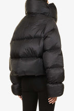 High Neck Scarf Collar Quilted Puffer Jacket image 11