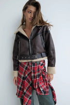 Vintage Sherpa Lapel Short Coat image 3