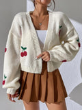 Embroidered Open Front Cardigan image 1