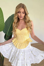 Chic Gingham Ruffle Lace Up Waist Cinch Cami Top image 4
