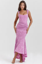 Stretch Mesh Jacquard Mermaid Formal Dress image 19