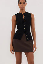 Solid Ribbed Sleeveless Cardigan image 5