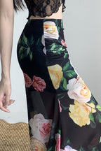 Holiday Floral Slim Low Waist Hip Skirt image 6