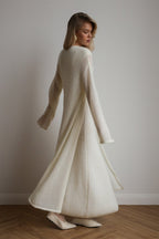 Knit Cardigan Sleeveless Dress Two Piece Set image 3