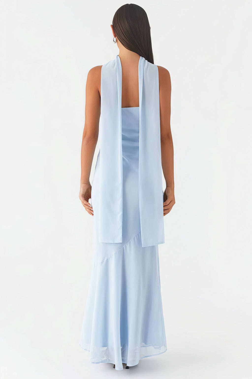Floral Tie Fishtail Vacation Maxi Dress image 8