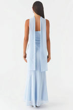 Floral Tie Fishtail Vacation Maxi Dress image 8
