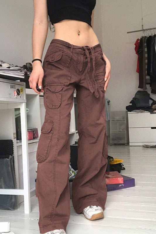 Casual Vintage Cargo Loose Straight Jeans image 3