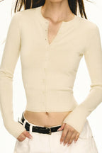Short Slim-Fit Knit Cardigan image 4