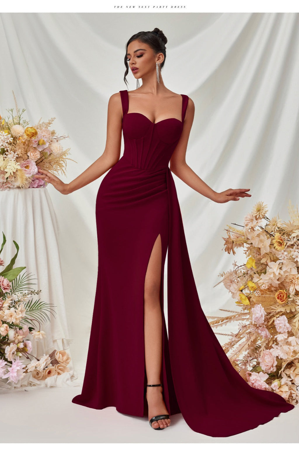 Sexy Bodycon Slit Maxi Party Dress image 10