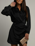 Simone Satin Dress styled for Avrienne