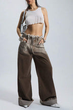 Ombre Low Rise Straight Leg Jeans image 1