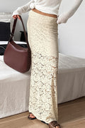 Sheer Jacquard Lace Maxi Skirt image 1