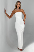 Sheer Sleeve Bustier Gown Formal Dress image 3