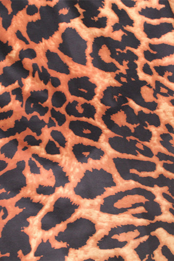 Leopard Print Ruched Round Neck Maxi Dress image 5