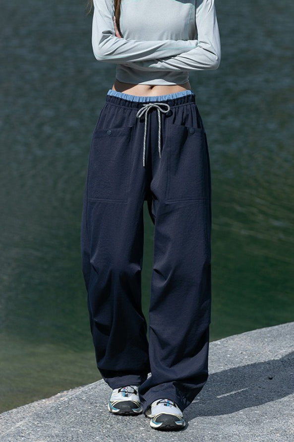 Quick Dry Cargo Wide Leg Cuffed Pants image 8