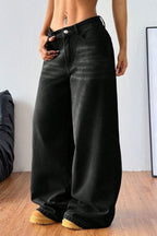 Vintage Washed Wide-Leg Jeans image 1