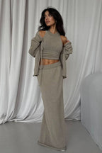 Tie Front Knit Set Sweater Dress image 1