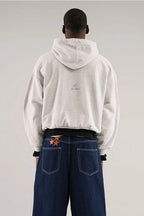 Solid 3D Letter Casual Longsleeve Hoodie image 9