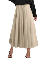 Mira Midi Skirt detail view styled for Avrienne