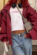 Colorblock Faux Leather Zip Jacket image 1
