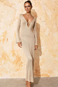 Long Sleeve Sexy Maxi Sweater Dress image 1