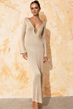 Long Sleeve Sexy Maxi Sweater Dress image 1