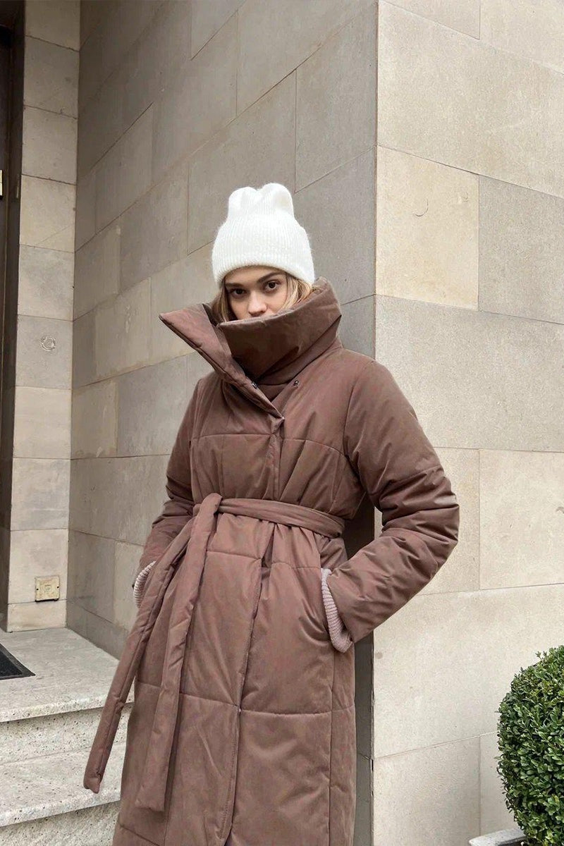 Long Stand Collar Puffer Jacket image 7