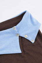 Split Button Fold Waist Knit Pants image 6