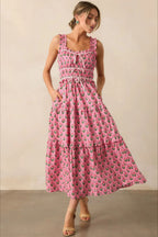 Elegant Elastic Jumpsuit Floral Dress image 2