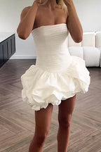 Spring Elegant Ruched Corset Dress with Layered Skirt Party Dress image 5