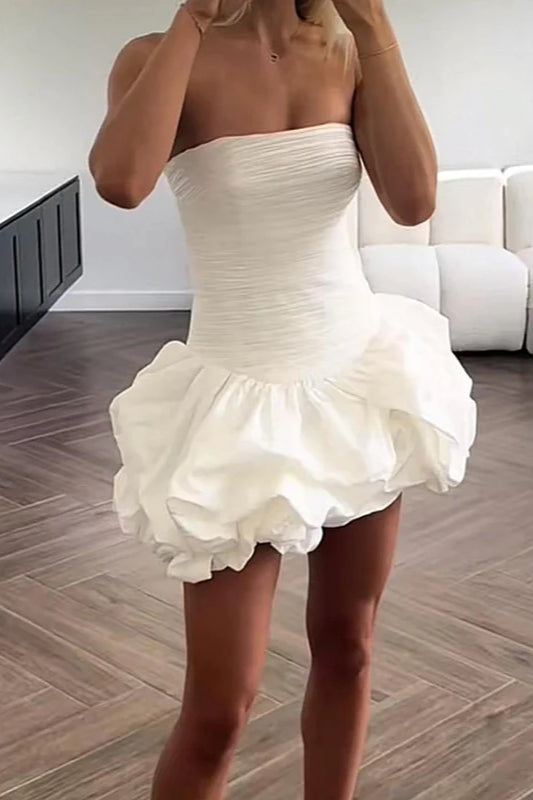 Spring Elegant Ruched Corset Dress with Layered Skirt Party Dress image 5