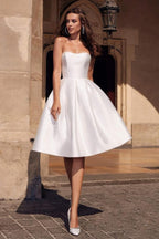 Solid A-line Cocktail Dress image 1