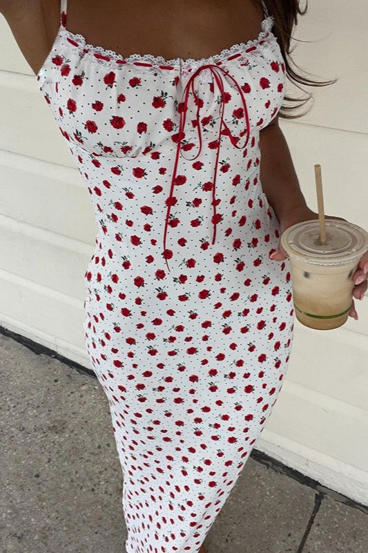 Fresh Floral Slim Cami Maxi Dress image 5