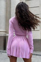 Sexy Knit Crop Top Two Piece Skirt Set image 4