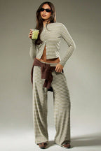 Stripe Button Cord Easy Two Piece Set image 2
