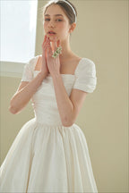 Elegant Vintage Off Shoulder Wedding Dress image 6