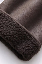 Faux Shearling Collared Casual Coat image 7