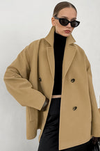 Loose Wool Lapel Coat image 1