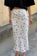 Floral High Waist Slim Pencil Skirt image 1