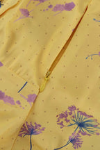 Casual Yellow Print Spaghetti Strap Floral Dress image 4