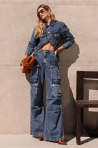 Vintage Classic Collared Denim Jacket image 4