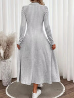 Renee Knit Midi Dress detail view styled for Avrienne