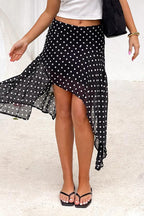 Polka Dot Wrap Tie Midi Skirt image 2