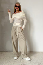 Slim Fit Off-Shoulder Knit Top image 19