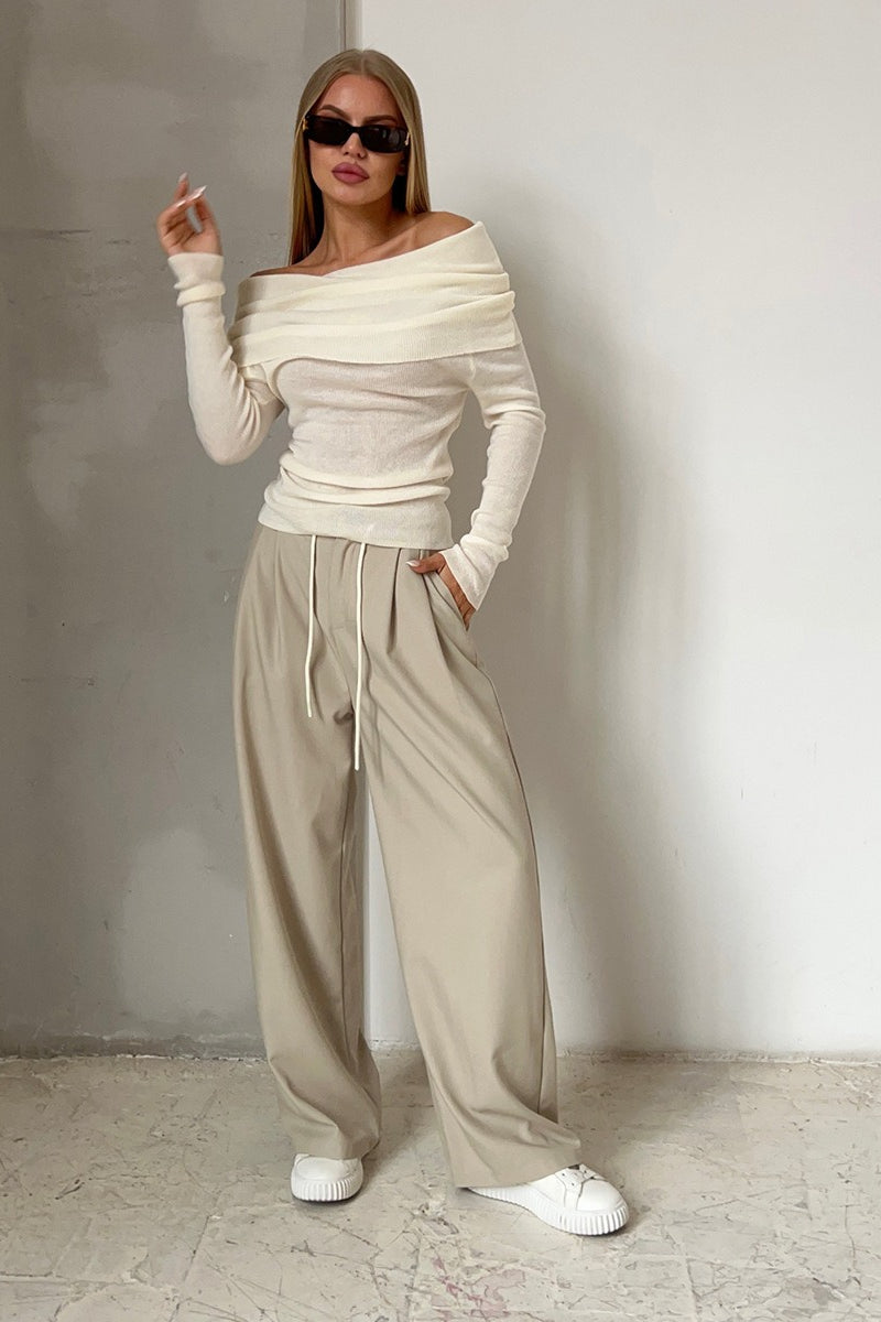 Slim Fit Off-Shoulder Knit Top image 19