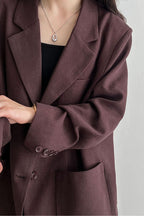 Linen Relaxed Fit Blazer image 5